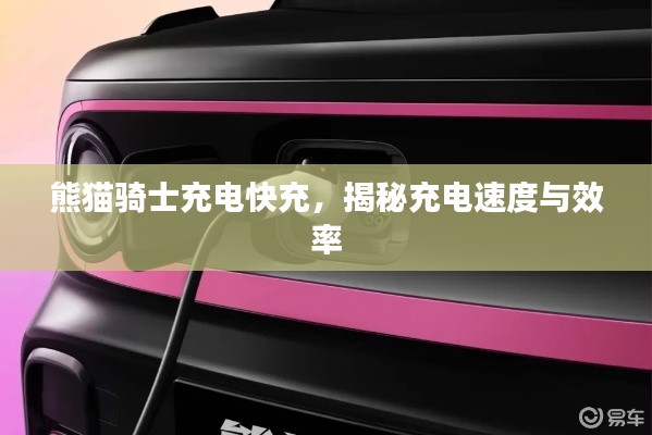 熊貓騎士充電快充，揭秘充電速度與效率