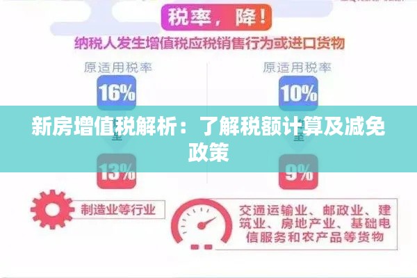 新房增值稅解析：了解稅額計算及減免政策