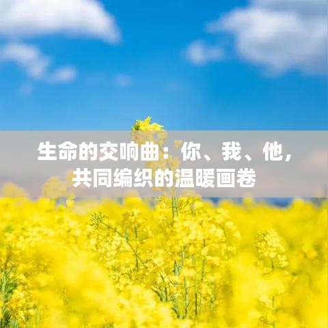 生命的交響曲：你、我、他，共同編織的溫暖畫卷