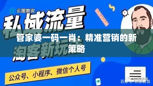 管家婆一碼一肖:精準營銷的新策略
