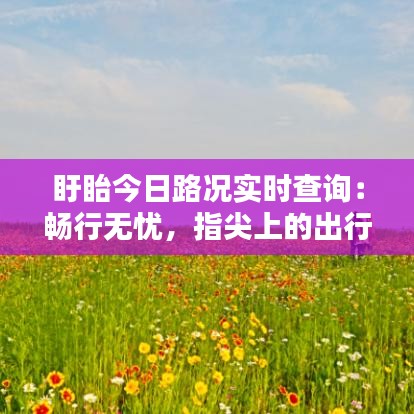 盱眙今日路況實(shí)時(shí)查詢：暢行無(wú)憂，指尖上的出行助手