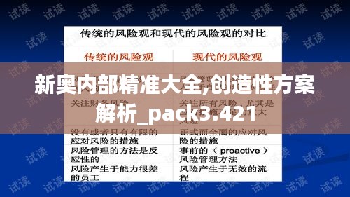 新奧內(nèi)部精準(zhǔn)大全,創(chuàng)造性方案解析_pack3.421