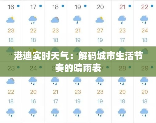 港迪實時天氣:解碼城市生活節(jié)奏的晴雨表