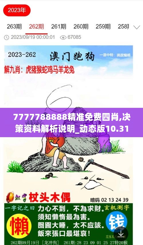 7777788888精準免費四肖,決策資料解析說明_動態(tài)版10.311