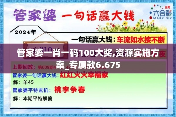 管家婆一肖一碼100大獎,資源實施方案_專屬款6.675