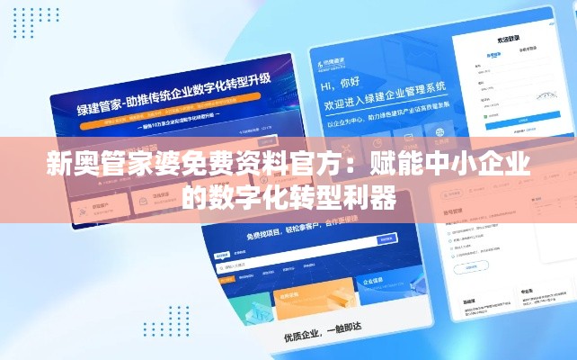新奧管家婆免費(fèi)資料官方：賦能中小企業(yè)的數(shù)字化轉(zhuǎn)型利器