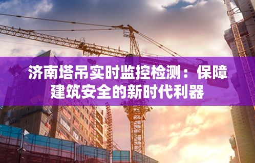 濟(jì)南塔吊實(shí)時(shí)監(jiān)控檢測：保障建筑安全的新時(shí)代利器