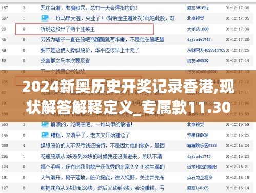 2024新奧歷史開獎記錄香港,現(xiàn)狀解答解釋定義_專屬款11.305