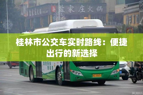 桂林市公交車實(shí)時(shí)路線：便捷出行的新選擇