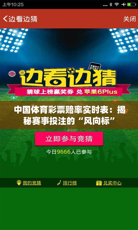 中國體育彩票賠率實時表：揭秘賽事投注的“風(fēng)向標(biāo)”