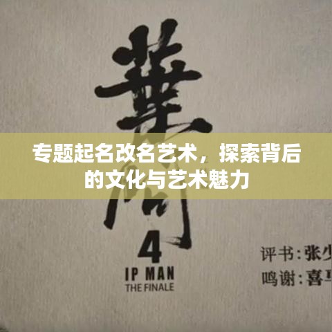 專題起名改名藝術(shù)，探索背后的文化與藝術(shù)魅力