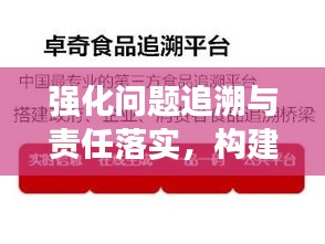 強化問題追溯與責(zé)任落實，構(gòu)建高效治理體系的基石保障
