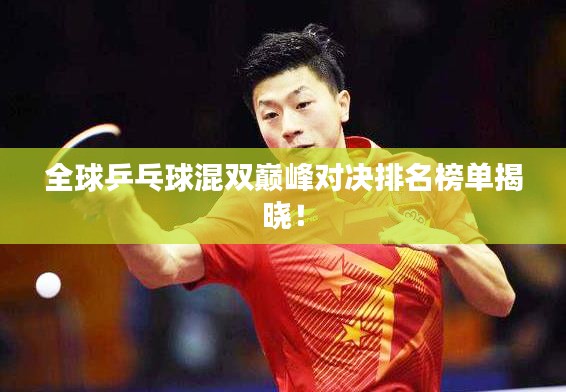 全球乒乓球混雙巔峰對(duì)決排名榜單揭曉！