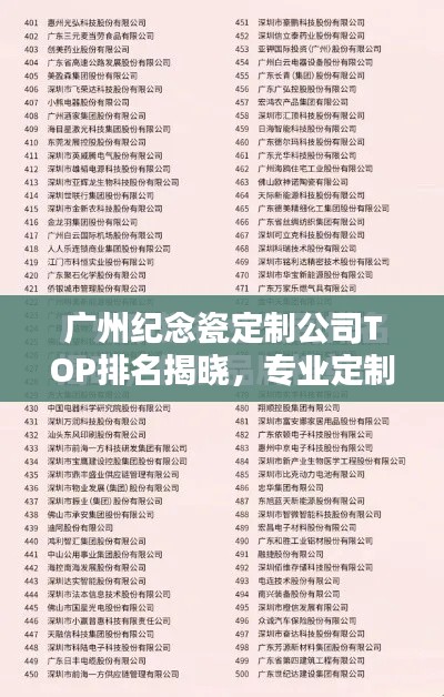廣州紀念瓷定制公司TOP排名揭曉，專業(yè)定制，品質(zhì)卓越