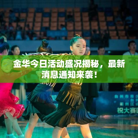 金華今日活動(dòng)盛況揭秘，最新消息通知來襲！