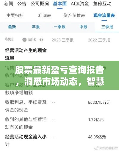 股票最新盈虧查詢報(bào)告，洞悉市場(chǎng)動(dòng)態(tài)，智慧投資決策！